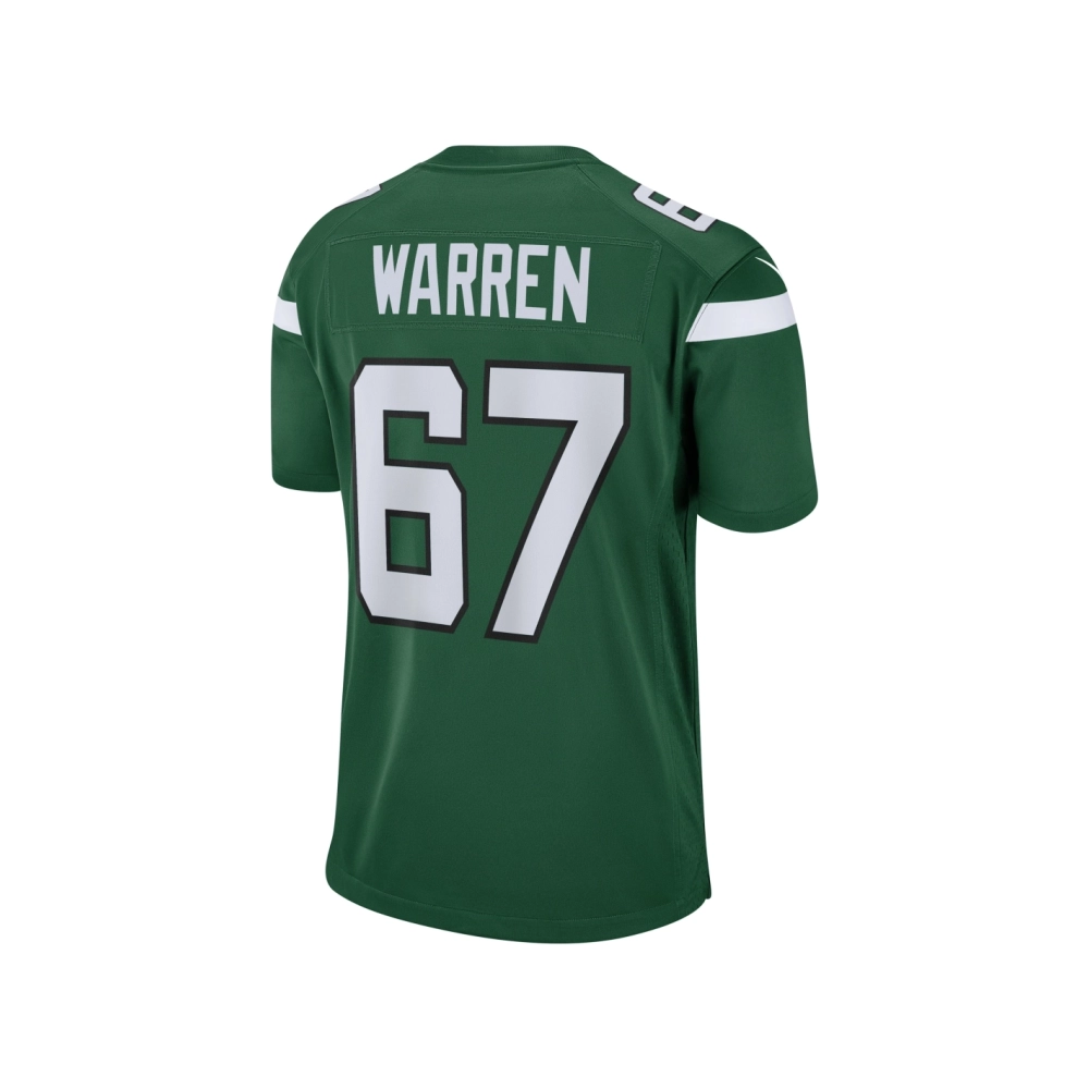 Mens New York Jets Carter Warren Gotham Green Game Jersey