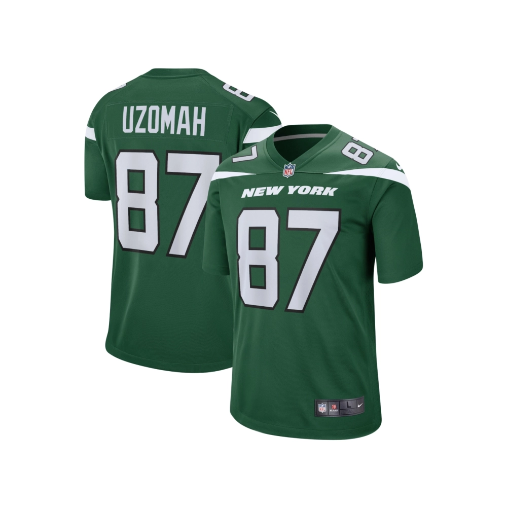 Mens New York Jets C.J. Uzomah Gotham Green Player Game Jersey