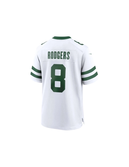 Mens New York Jets Aaron Rodgers Legacy White Player Game Jersey