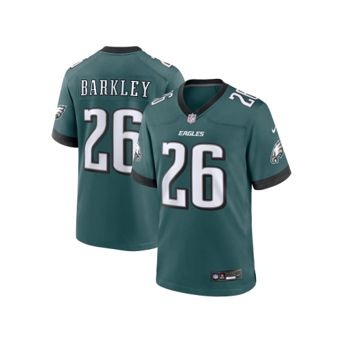 Mens Philadelphia Eagles Saquon Barkley Midnight Green Game Player Jersey