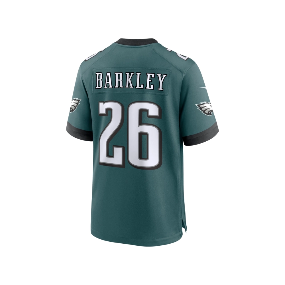 Mens Philadelphia Eagles Saquon Barkley Midnight Green Game Player Jersey