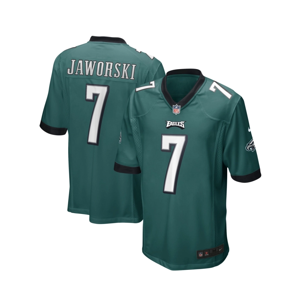 Mens Philadelphia Eagles Ron Jaworski Midnight Green Game Retired Player Jersey