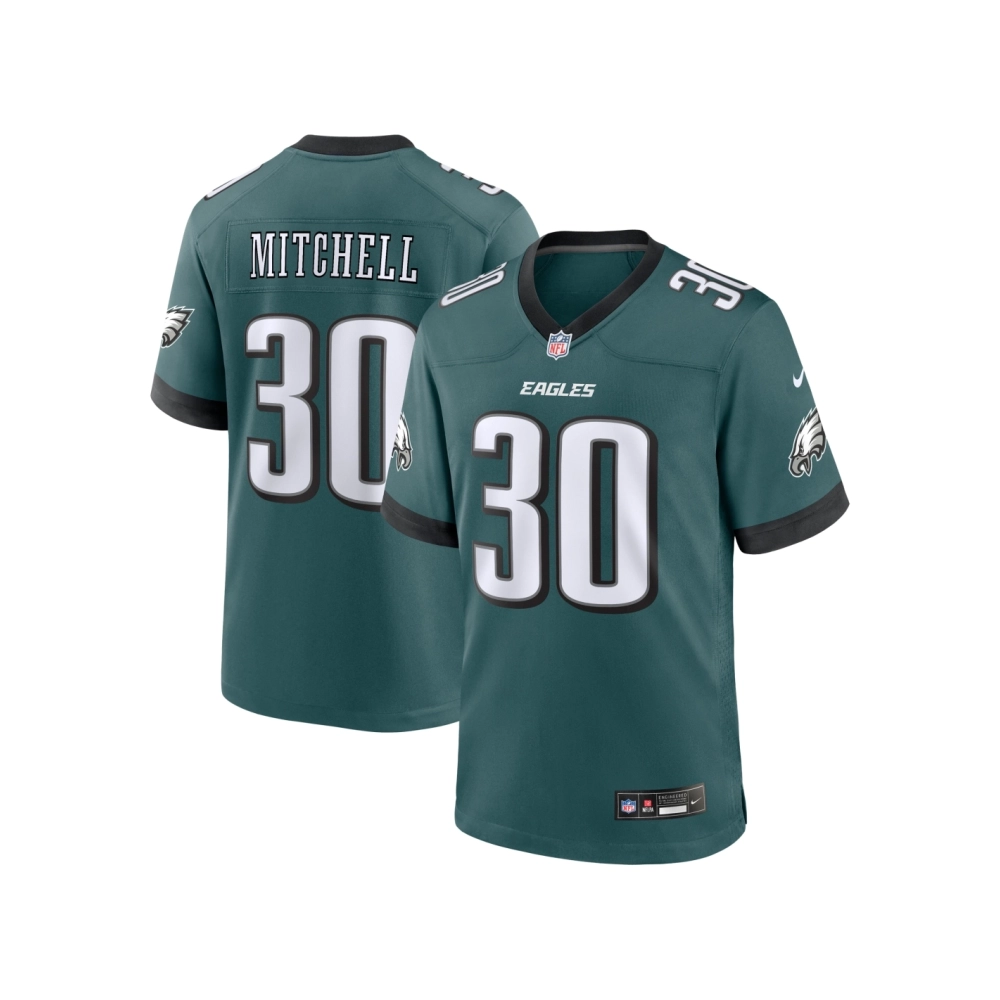 Mens Philadelphia Eagles Quinyon Mitchell Midnight Green 2024 NFL Draft First Round Pick Player Game Jersey