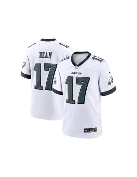 Mens Philadelphia Eagles Nakobe Dean White White Game Jersey
