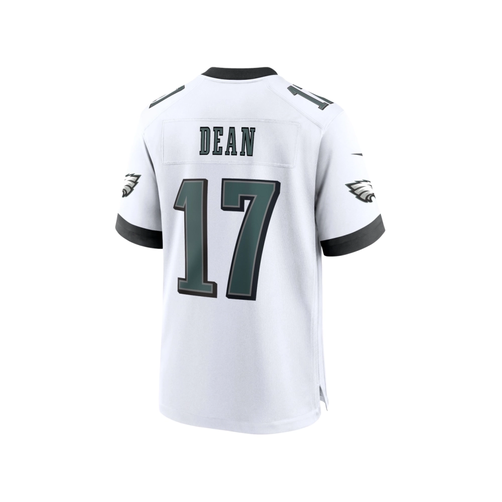 Mens Philadelphia Eagles Nakobe Dean White White Game Jersey