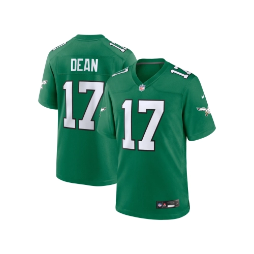 Mens Philadelphia Eagles Nakobe Dean Kelly Green Alternate Game Jersey