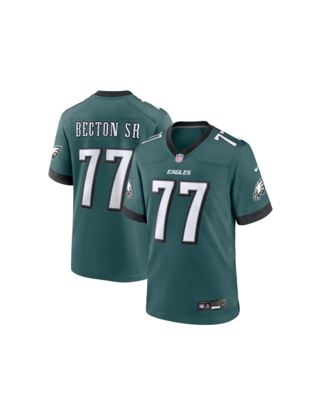 Mens Philadelphia Eagles Mekhi Becton Sr.  Midnight Green Game Jersey
