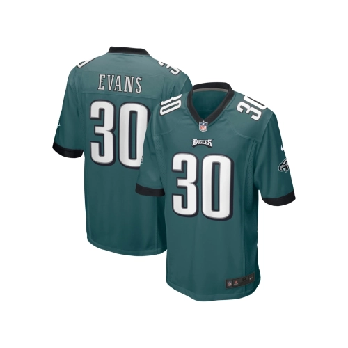 Mens Philadelphia Eagles Justin Evans Midnight Green Game Player Jersey
