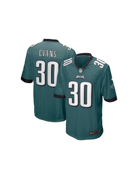 Mens Philadelphia Eagles Justin Evans Midnight Green Game Player Jersey