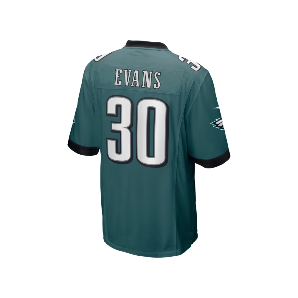 Mens Philadelphia Eagles Justin Evans Midnight Green Game Player Jersey