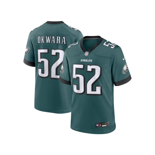 Mens Philadelphia Eagles Julian Okwara Midnight Green Game Jersey