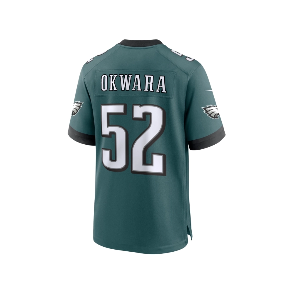 Mens Philadelphia Eagles Julian Okwara Midnight Green Game Jersey