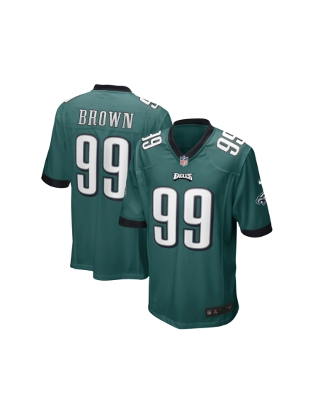 Mens Philadelphia Eagles Jerome Brown Midnight Green Game Retired Player Jersey