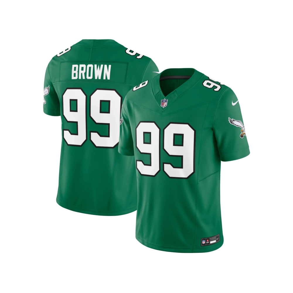 Mens Philadelphia Eagles Jerome Brown Kelly Green Alternate Vapor F.U.S.E. Limited Jersey