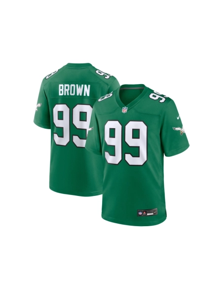 Mens Philadelphia Eagles Jerome Brown Kelly Green Alternate Game Jersey