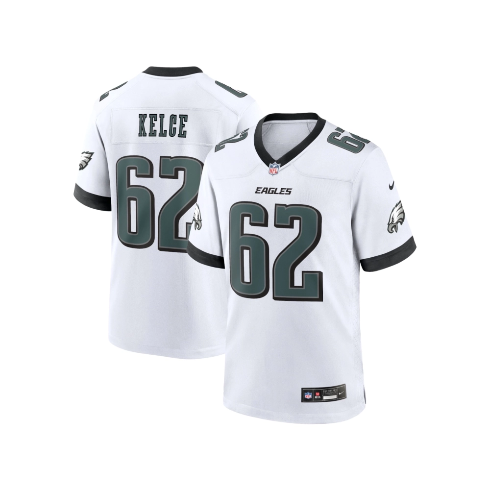 Mens Philadelphia Eagles Jason Kelce White White Game Jersey