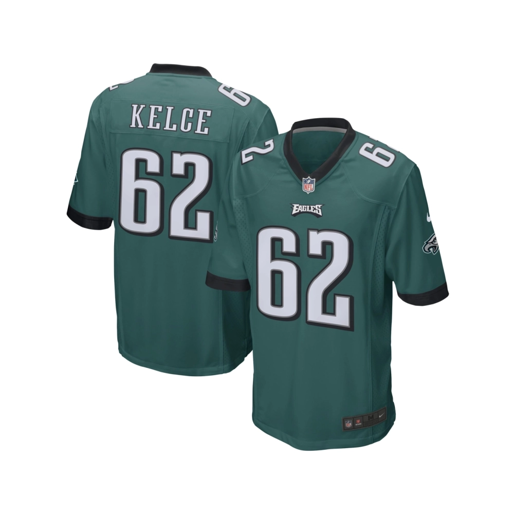 Mens Philadelphia Eagles Jason Kelce Midnight Green Game Jersey