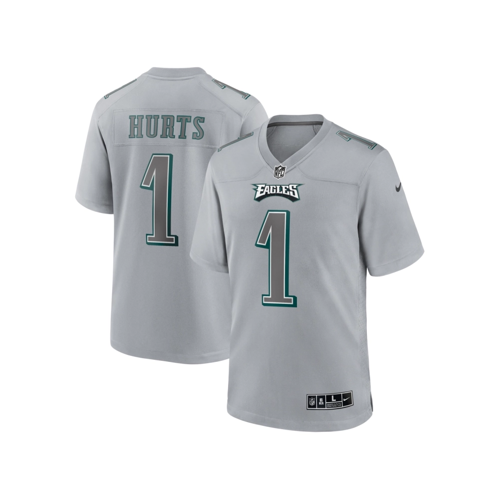 Mens Philadelphia Eagles Jalen Hurts Gray Atmosphere Fashion Game Jersey
