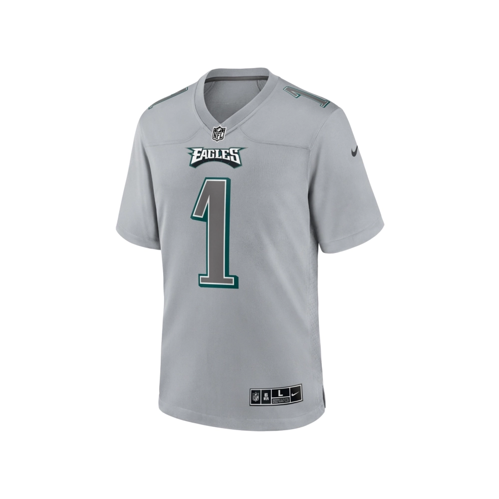 Mens Philadelphia Eagles Jalen Hurts Gray Atmosphere Fashion Game Jersey