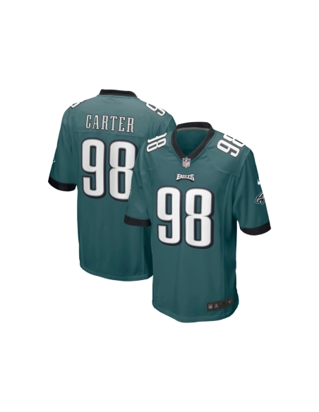 Mens Philadelphia Eagles Jalen Carter Midnight Green 2023 NFL Draft First Round Pick Game Jersey