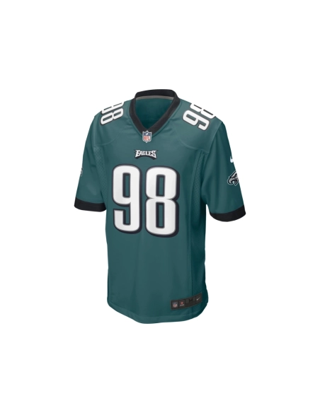Mens Philadelphia Eagles Jalen Carter Midnight Green 2023 NFL Draft First Round Pick Game Jersey