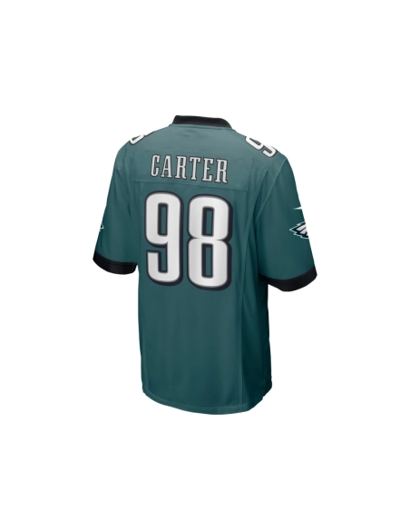 Mens Philadelphia Eagles Jalen Carter Midnight Green 2023 NFL Draft First Round Pick Game Jersey