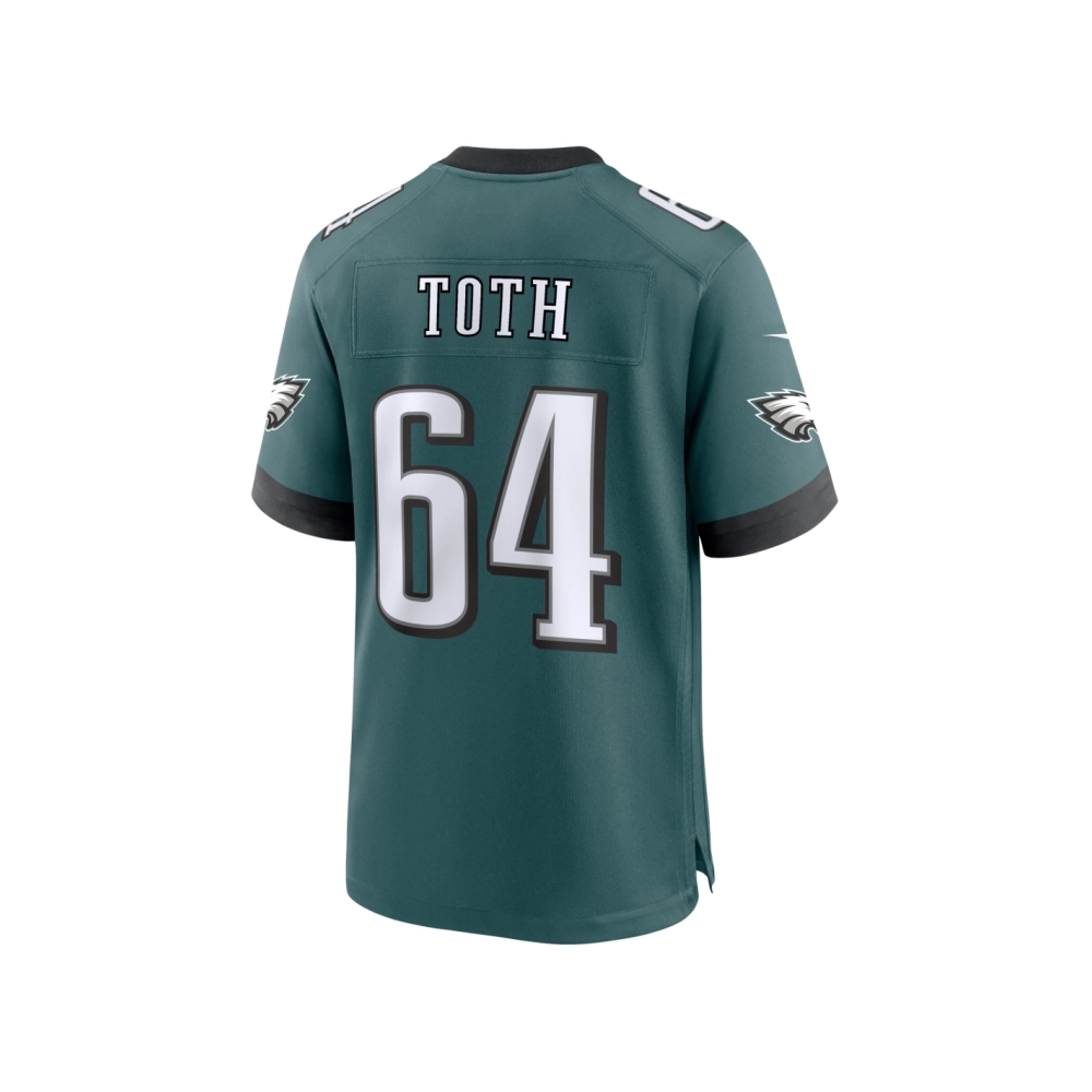 Mens Philadelphia Eagles Brett Toth Midnight Green Game Jersey