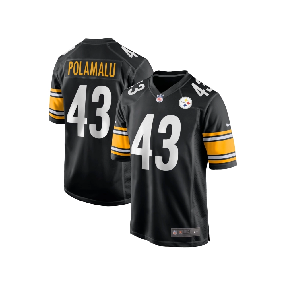 Mens Pittsburgh Steelers Troy Polamalu Black Retired Player Game Jersey