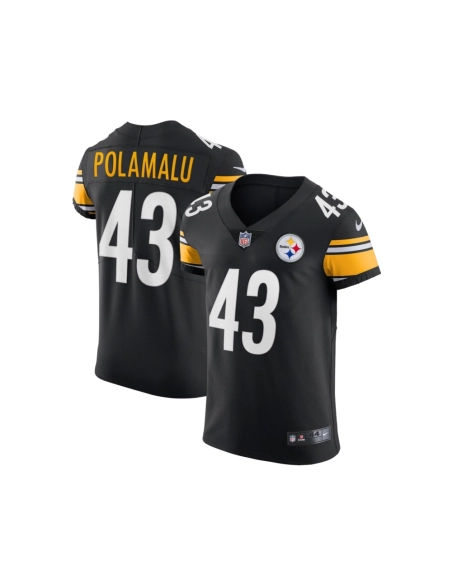 Mens Pittsburgh Steelers Troy Polamalu Black Retired Player Elite Jersey