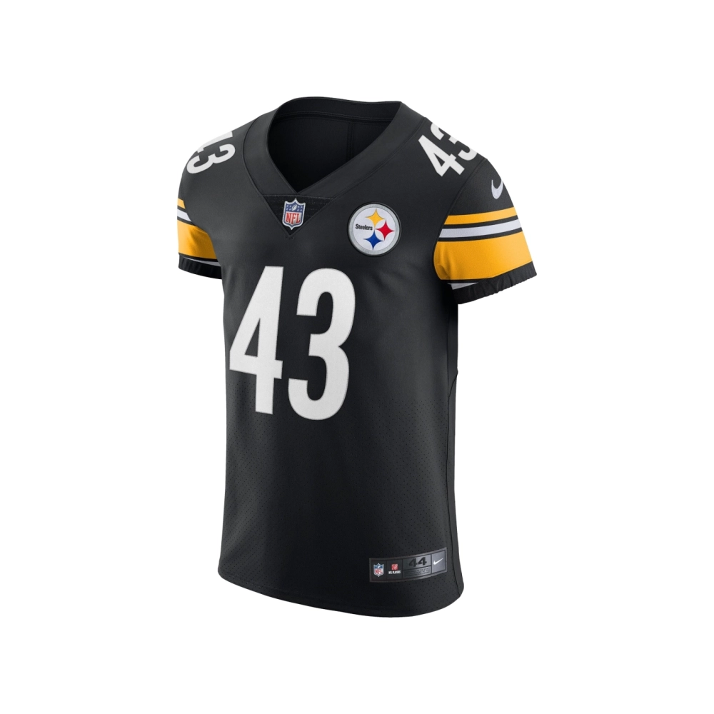 Mens Pittsburgh Steelers Troy Polamalu Black Retired Player Elite Jersey