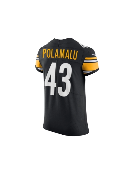 Mens Pittsburgh Steelers Troy Polamalu Black Retired Player Elite Jersey
