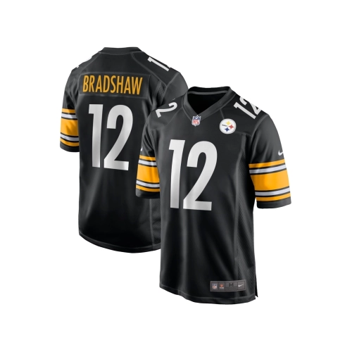 Mens Pittsburgh Steelers Terry Bradshaw Black Retired Player Game Jersey