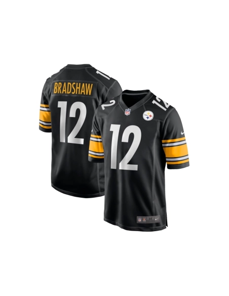 Mens Pittsburgh Steelers Terry Bradshaw Black Retired Player Game Jersey