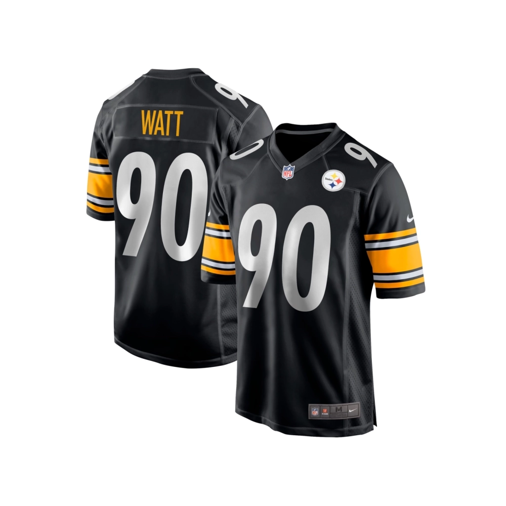 Mens Pittsburgh Steelers T.J. Watt Black Game Team Jersey