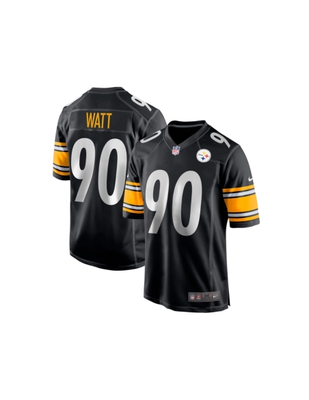 Mens Pittsburgh Steelers T.J. Watt Black Game Team Jersey