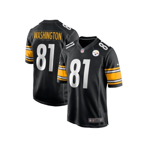 Mens Pittsburgh Steelers Scotty Washington Black Game Jersey