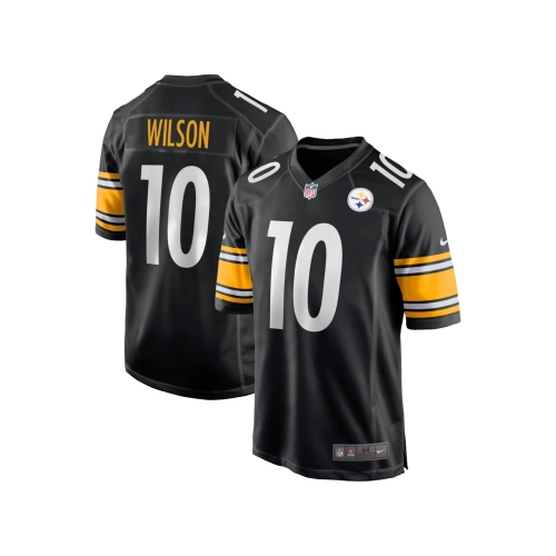 Mens Pittsburgh Steelers Roman Wilson Black 2024 NFL Draft Game Player Jersey