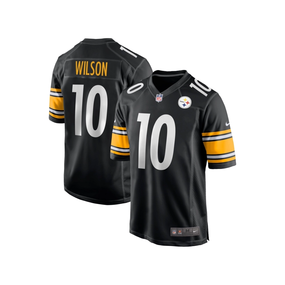 Mens Pittsburgh Steelers Roman Wilson Black 2024 NFL Draft Game Player Jersey