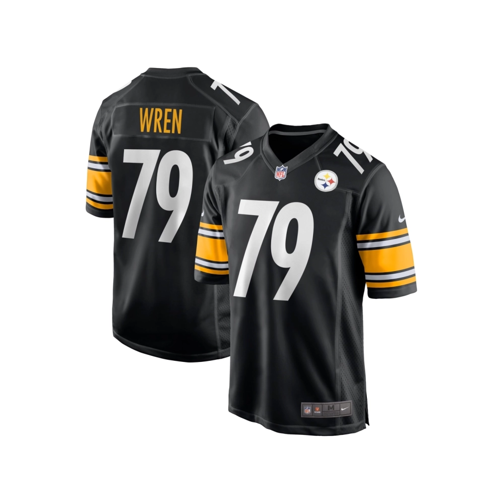 Mens Pittsburgh Steelers Renell Wren Black Game Jersey