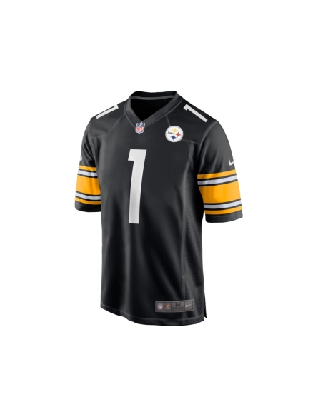 Mens Pittsburgh Steelers Number 1 Groom Black Game Jersey