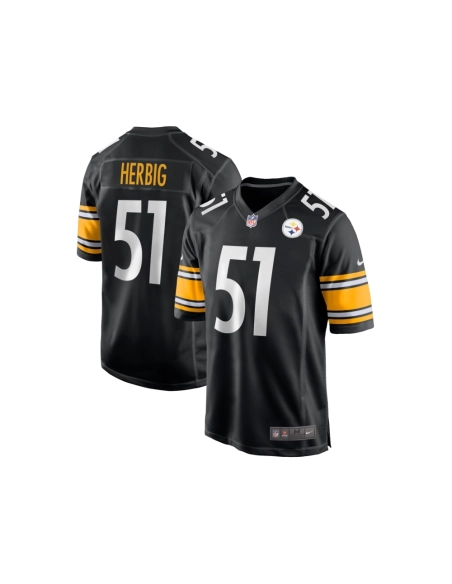 Mens Pittsburgh Steelers Nick Herbig Black Game Jersey