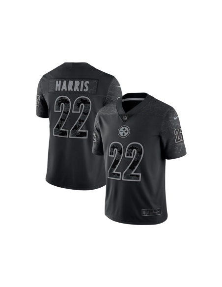 Mens Pittsburgh Steelers Najee Harris Black RFLCTV Limited Jersey
