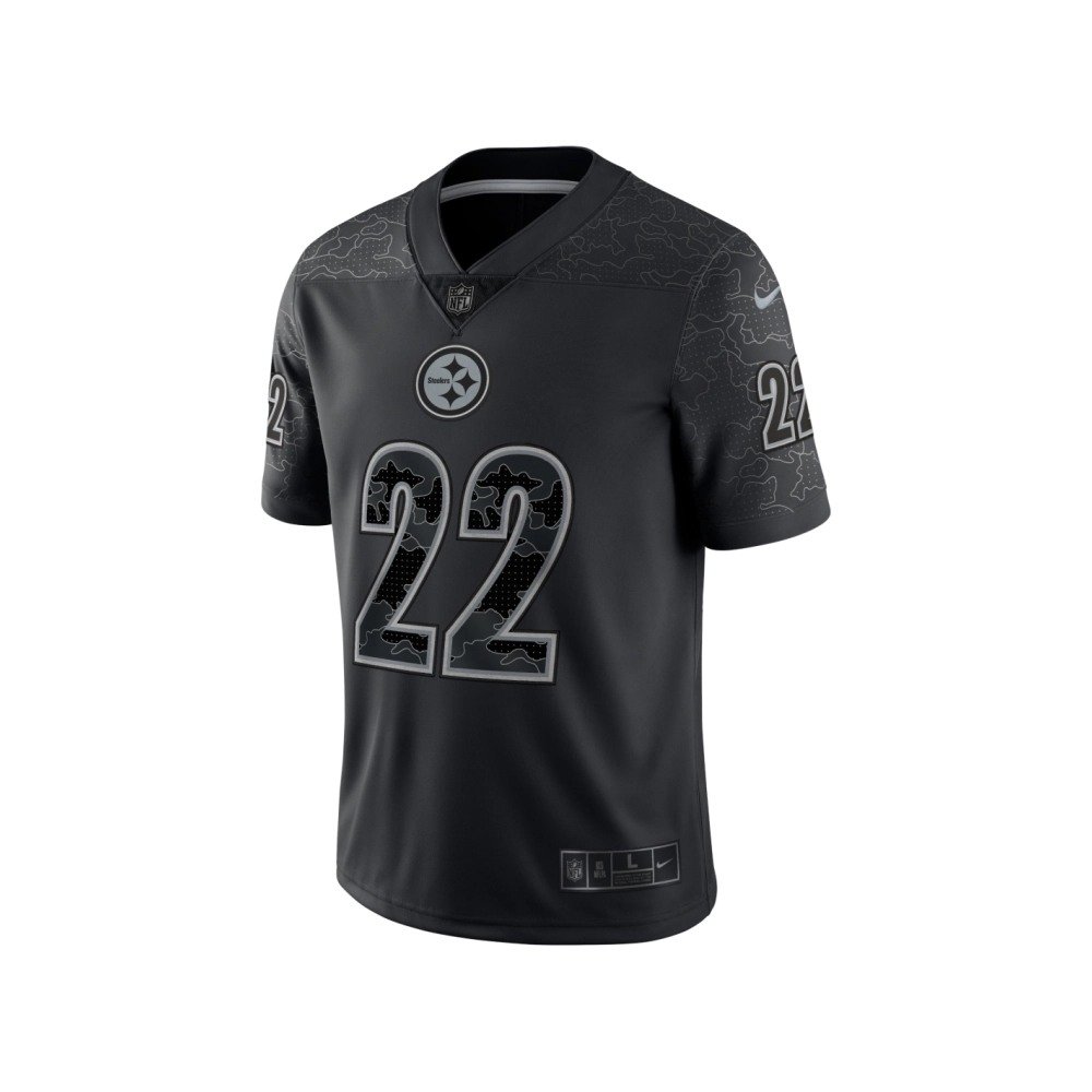 Mens Pittsburgh Steelers Najee Harris Black RFLCTV Limited Jersey