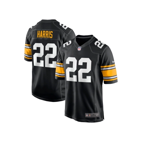 Mens Pittsburgh Steelers Najee Harris Black Game Player Jersey