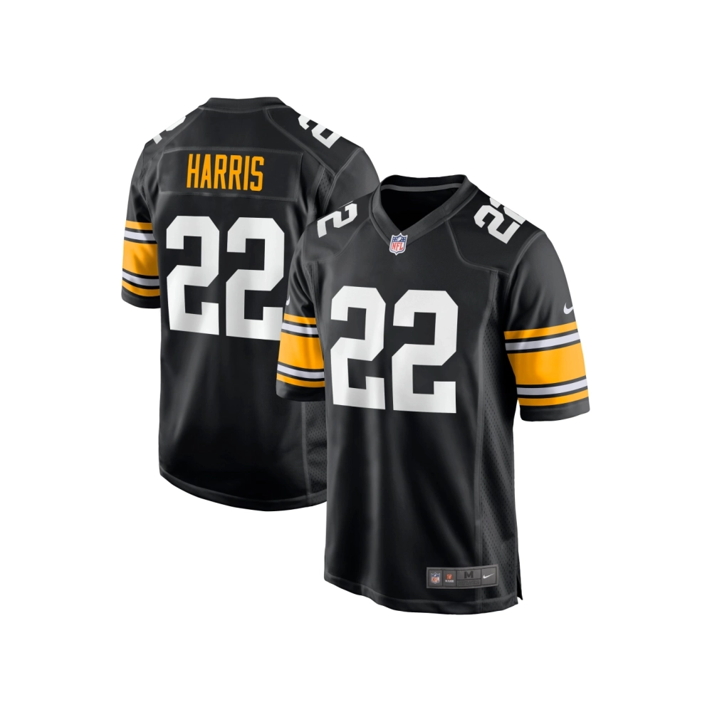 Mens Pittsburgh Steelers Najee Harris Black Game Player Jersey