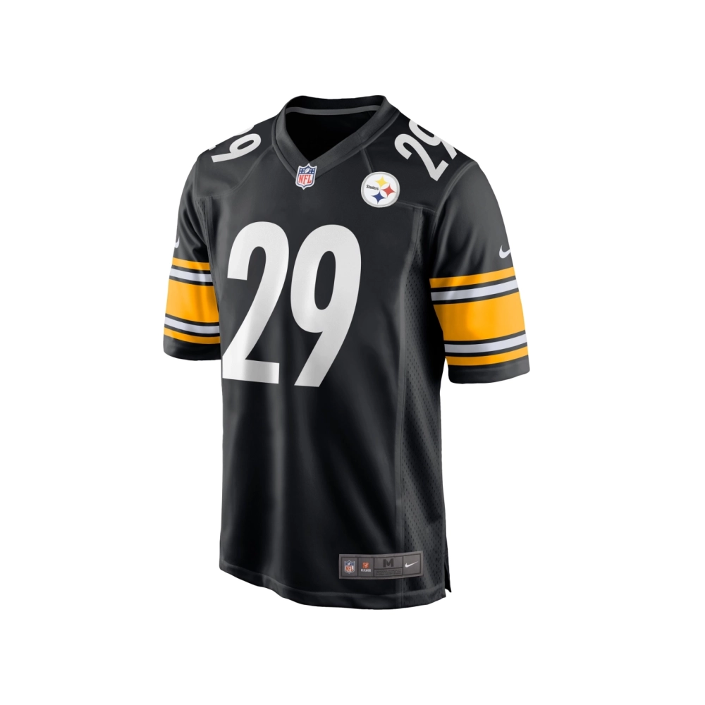 Mens Pittsburgh Steelers Levi Wallace Black Game Player Jersey