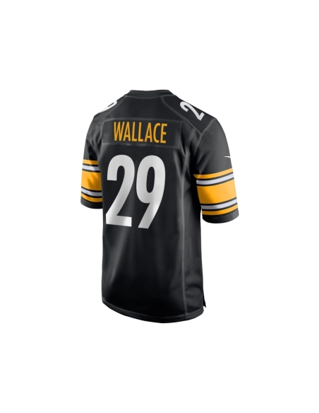 Mens Pittsburgh Steelers Levi Wallace Black Game Player Jersey