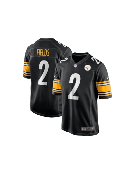 Mens Pittsburgh Steelers Justin Fields Black Game Player Jersey