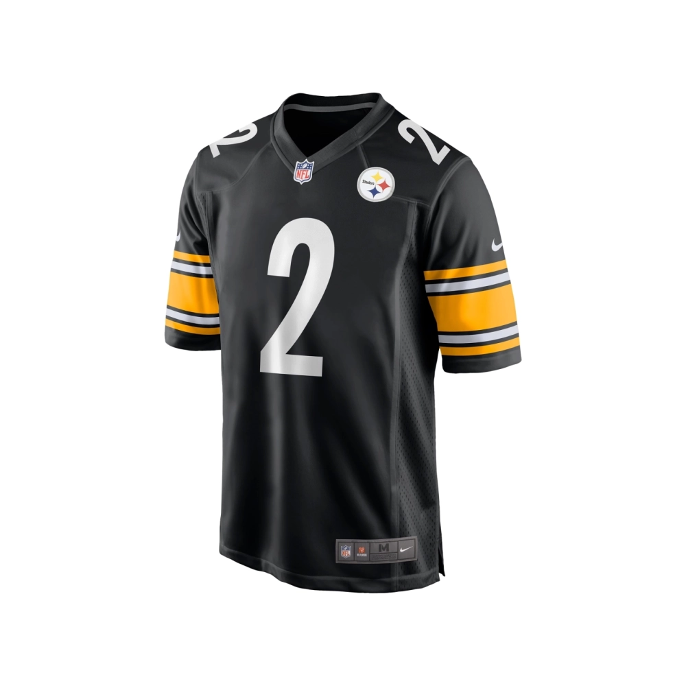 Mens Pittsburgh Steelers Justin Fields Black Game Player Jersey