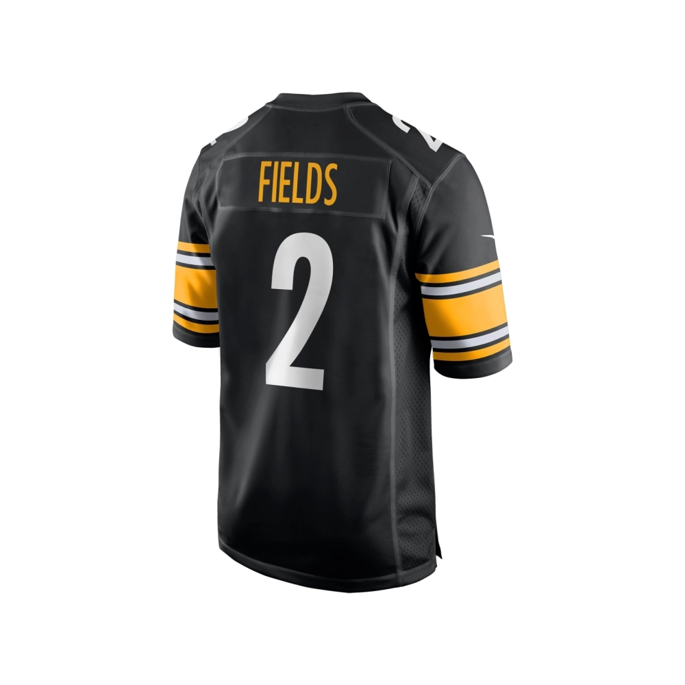Mens Pittsburgh Steelers Justin Fields Black Game Player Jersey